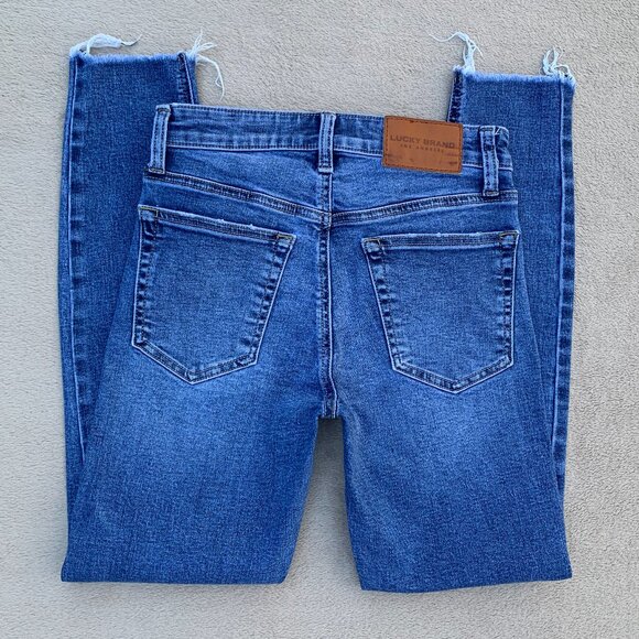 Lucky Brand High Rise Skinny Bridgette Button Fly Jeans Sz 0 - Picture 8 of 15
